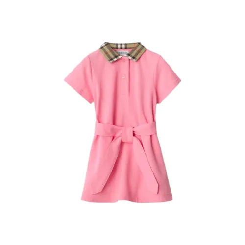 Burberry Детская одежда Клетчатый MID Короткий рукав Розовый Infant и Toddler
