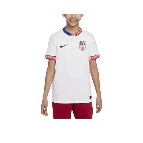 nike Dri Fit ADVUSWNT T Рубашка FW24 2024 Match Дом Футбол Аутентичный Белый Цвет обсидиана Подростки