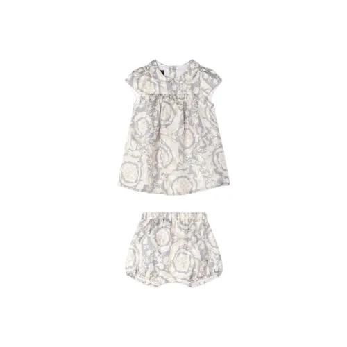 Комплект для малышей и детей дошкольного возраста VERSACE с юбкой FW24 серого цвета