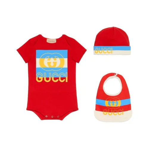 GUCCI Комбинезоны и ползунки 3 упаковки красного цвета для младенцев и малышей
