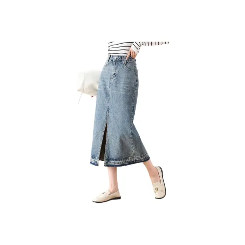 Still Quiet Джинсовые короткие юбки Женские Джинсовый синий