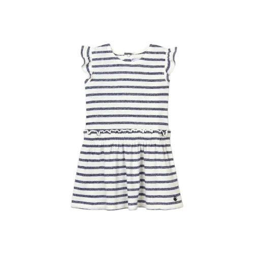 PETIT BATEAU Малыш Платье Белый Infant и Toddler