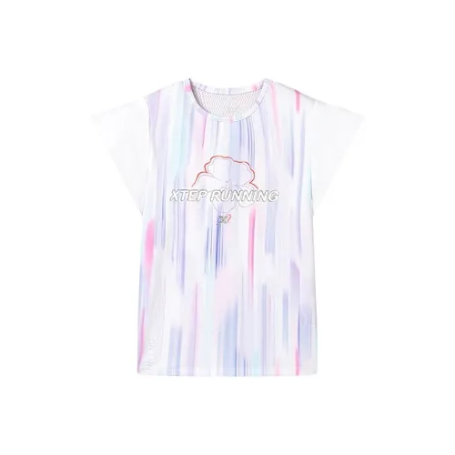 XTEP T-рубашка SS25 Фиолетовый Монэ Жемчужно-белый для детей 3-7 лет