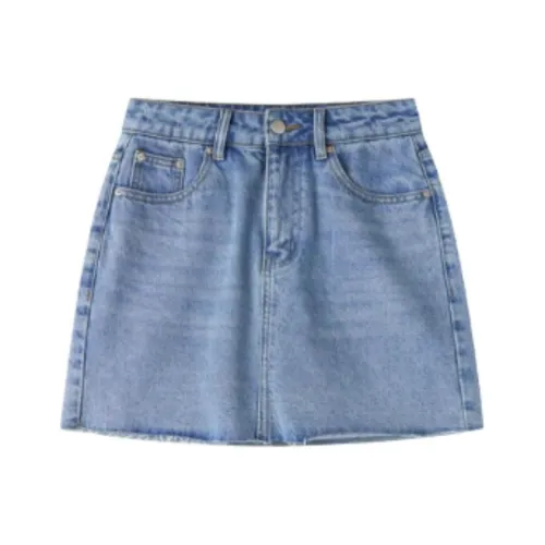 SHUXI Джинсовые короткие юбки Унисекс Синий
