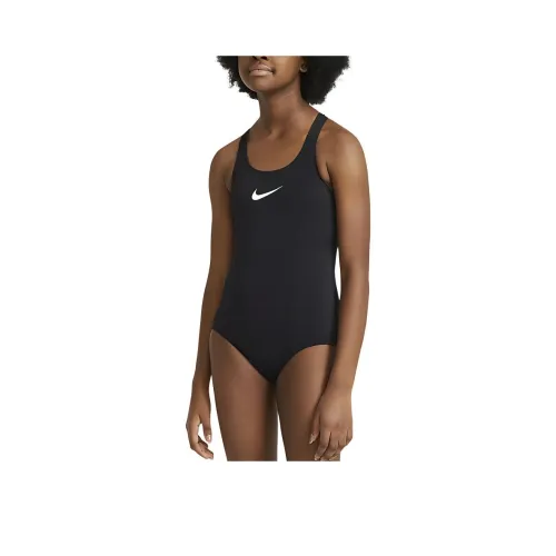 Nike Облегающий Детский Купальник Подростки Черный Белый