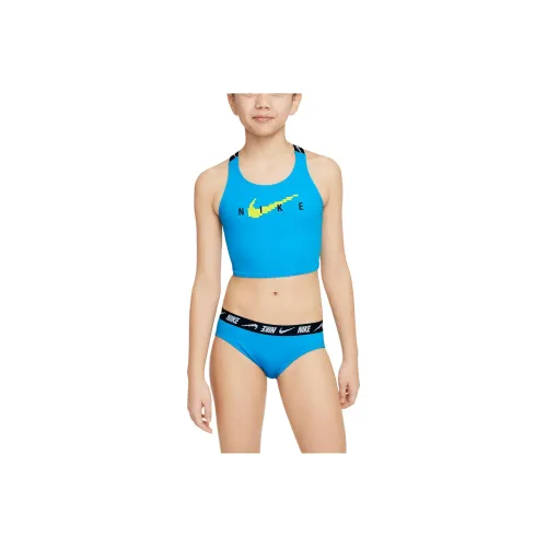 Nike Плавание Крест Спина Midkini Набор Детский Купальник Детский Синий Молния