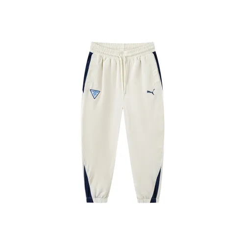 Детские PUMA Вязаные Тренировочные Штаны WOVENSportstyle Collection Белый Синий Тон