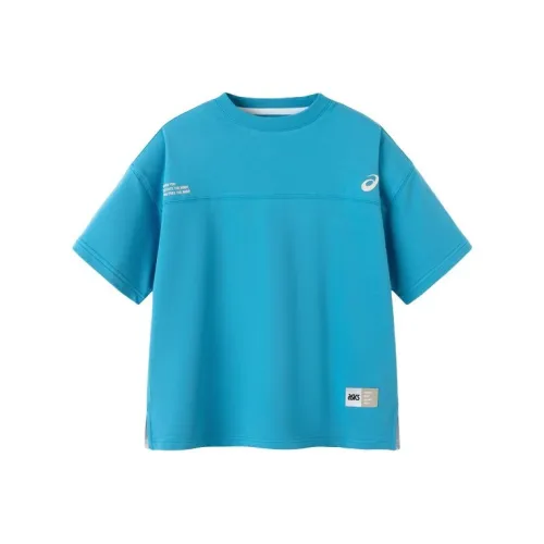 Asics Japanese style light trend T-рубашка синяя для подростков