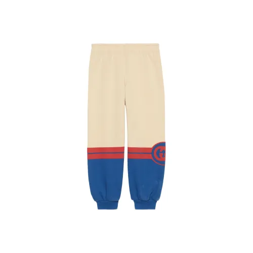 Детские GUCCI Вязаные Тренировочные Штаны SS24 Айвори Белый