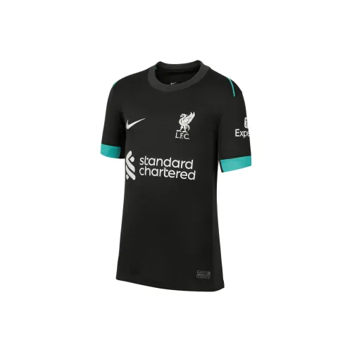 nike Dri Fit SoccerLiverpool T Рубашка Trent Alexander Arnold 2024 25 Stadium Away Черный Подростки