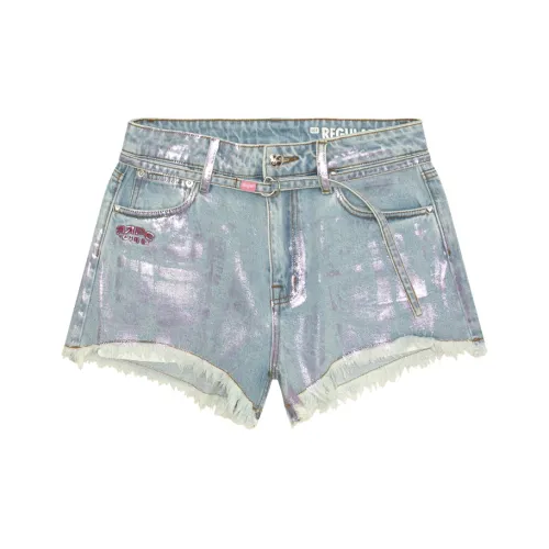 Aape SS25 Джинсовые шорты Женские Синий Розовый