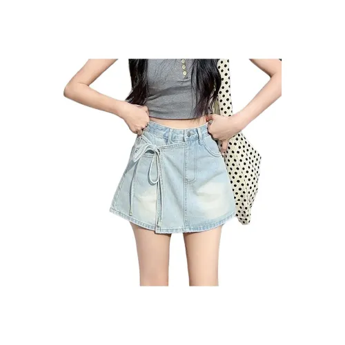 MM Джинсовые короткие юбки Женские Винтажный синий