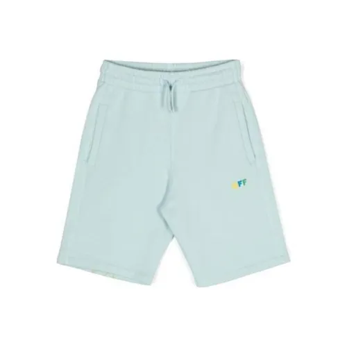 Off Белый Шорты Стандартные Детские Светло-Синие