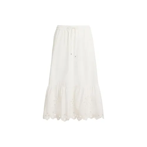 LAUREN RALPH LAUREN Повседневный Длинный Юбка Женская Белая