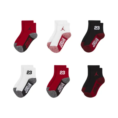 Jordan Baby Носки 6 пар Фитнес-красный Infant и Toddler