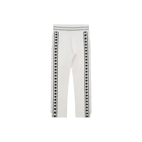 Детские MONCLER Вязаные Спортивные Штаны Белые