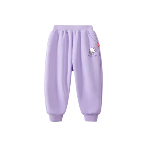 Hello Kitty Вязаные Тренировочные Штаны Новый для 2024 Таро Фиолетовый Детский