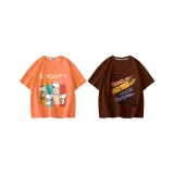 [100% cotton, дружественный к коже] Nubi с полосами/оранжевый + Nubi с граффити/темно-кофейный