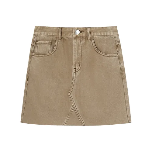 JESSYLINE Джинсовые короткие юбки Женские Хаки