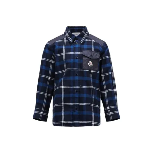 Moncler Рубашка Унисекс Детская Синяя