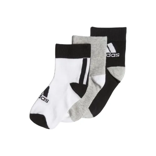 Adidas Носки 3 упаковки Черный Серый Белый Детские