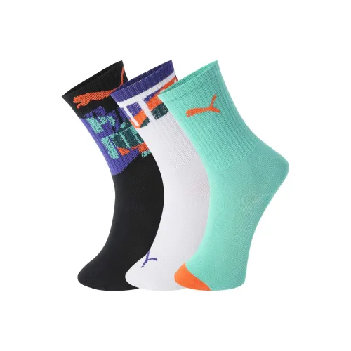 PUMA Черные/зеленые/белые Носки для детей