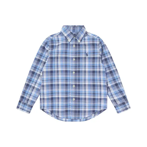 Polo Ralph Lauren Рубашка FW24 Синие Белые Детские
