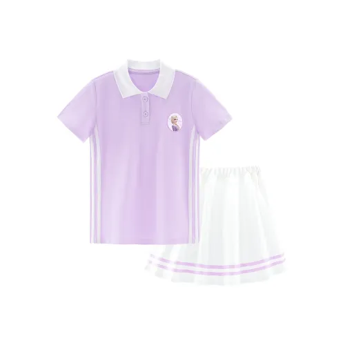 Детский комплект Disney с юбкой 3-7 лет фиолетовый