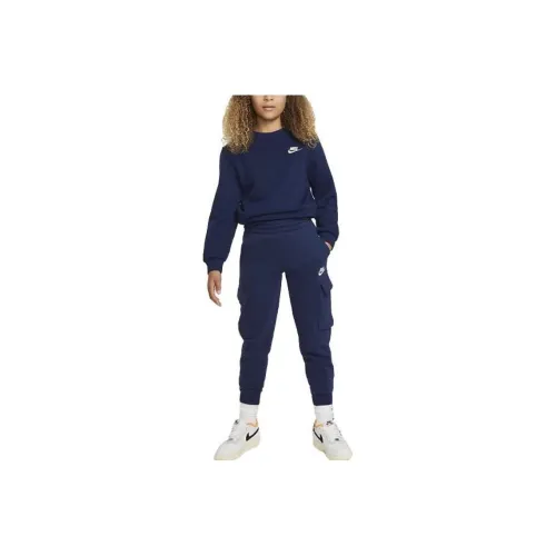 NIKE Blue Kids Вязаные Тренировочные Брюки