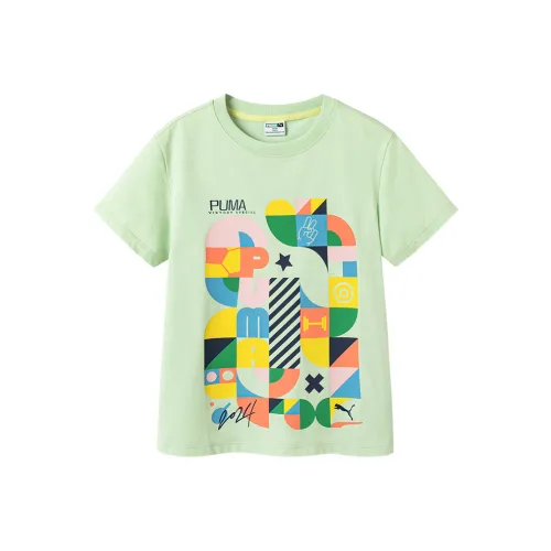 PUMA Sportstyle Series Изумрудно-зеленый 40201 Детские футболки