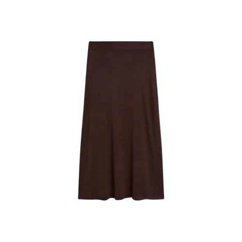 Massimo Dutti Повседневный Длинный Юбка Женская Темно-фиолетовый