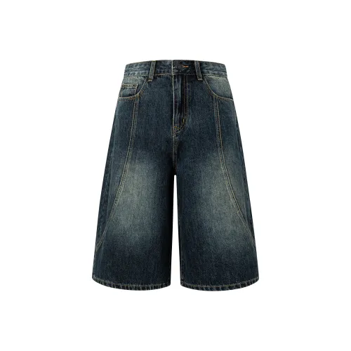Wen Shan Джинсовые шорты Женские Винтажные синие