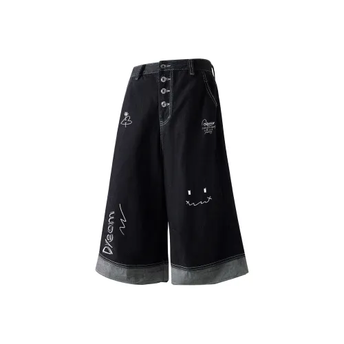 Qnxeey Карго шорты унисекс черные