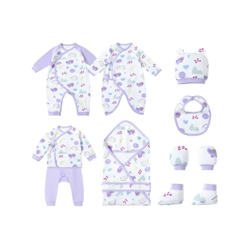 MQDMINI Набор OF 12 Фиолетовых Детских Комбинезонов / Ползунков