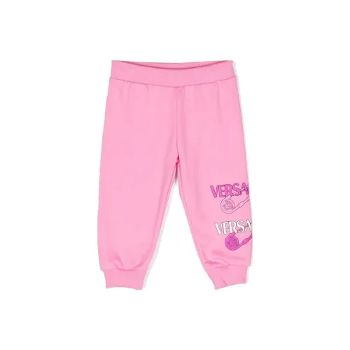 VERSACE Вязаные тренировочные штаны розовые для малыша