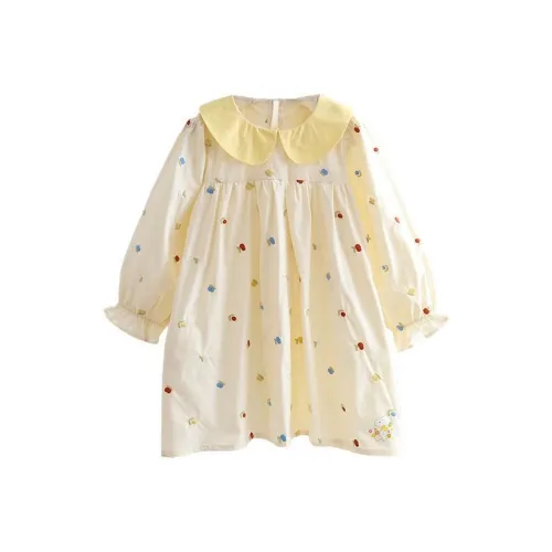 SNOOPY Платье Кремово-желтое для детей 3-7 лет