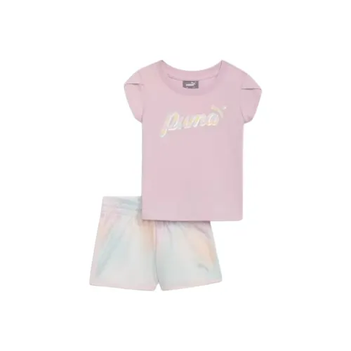 PUMA 2 предмета с катящимся логотипом Набор II для малышей и детей Костюм Виноградный туман для малышей и детей