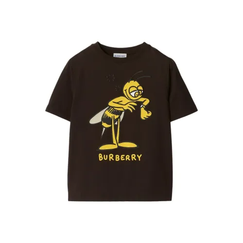 Burberry Темно-кофейные Kids T-рубашки