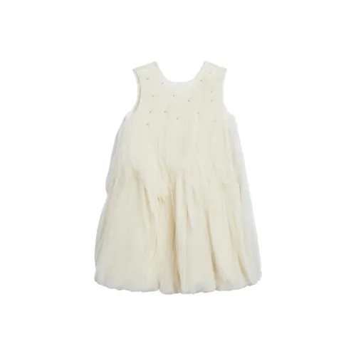 Mitti Детское платье дошкольное твердый устричный белый