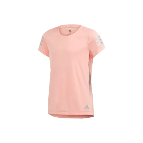 Adidas T-Shirt Bright Light Pink Dark Silver Gray Teenagers