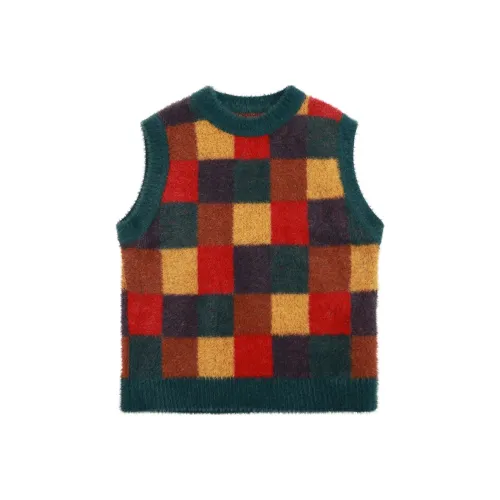 Pure and Good Жилет Красно-коричневый Клетчатый Дети Возраст 3-7 лет