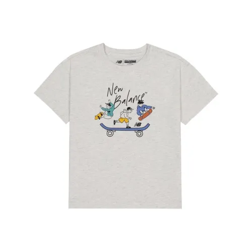 New Balance совместная футболка T Серого цвета для детей 3-7 лет