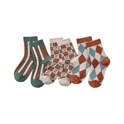 BOBDOG Носки 3 упаковки смешанные цвета для детей 3-7 лет