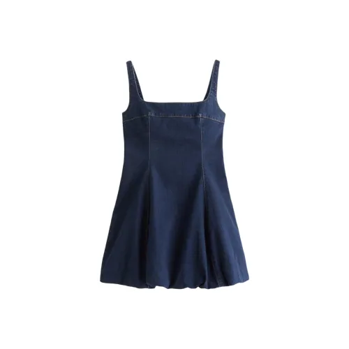 Abercrombie＆Fitch Джинсовые короткие юбки Женские Темно-синий