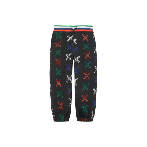 KENZO Вязаные спортивные брюки черного цвета для детей