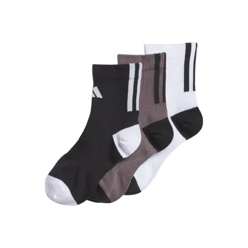 Adidas 3 шт Черный+Коричневый+Белый Kids Носки