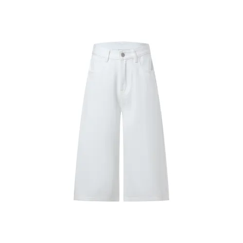 Wen Shan Джинсовые шорты Женские Белые