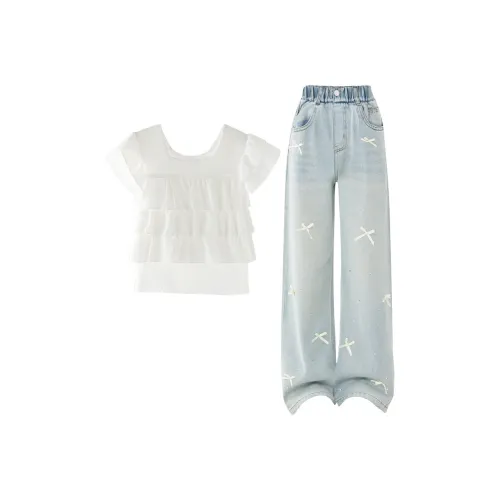 OVE Повседневная спортивная одежда 13181 Синий + 18988 Белый Детский