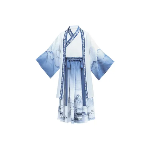 Хелло Китти Синий Школьный возраст Ханьфу