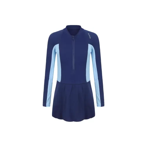 DECATHLON Детский купальник MARINER Синий Небесный Синий Женский